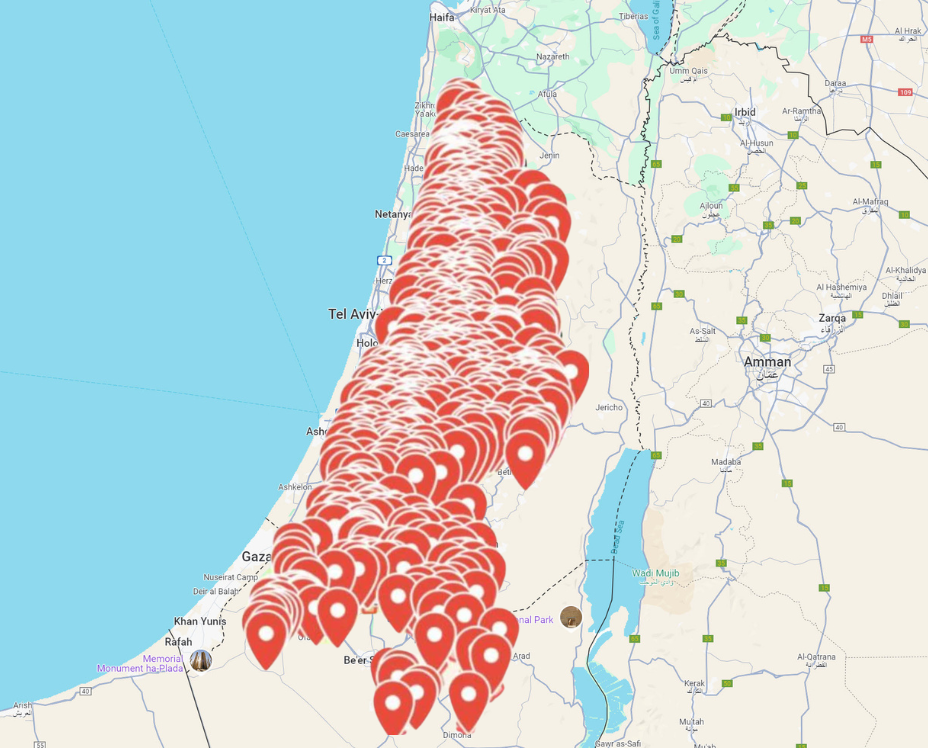 Air Raid Warnings in the Past 24 Hours